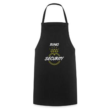 Ring Security Bachelor Party Wedding Married - Kochschürze - Schwarz - Vorne - AI Model Male 185 dark (185cm)