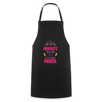 Je ne suis pas parfaite mais je suis chti - Tablier de cuisine - noir - Devant - AI Model Male 185 dark (185cm)