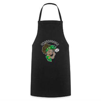 Brazilian Girl Unbreakable I Brazilian Heritage - Cooking Apron - black - Front - AI Model Male 185 dark (185cm)