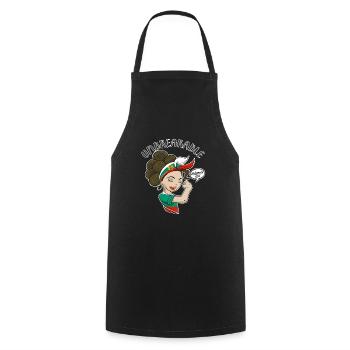 Bulgarian Girl Unbreakable Bulgarian Heritage - Cooking Apron - black - Front - AI Model Male 185 dark (185cm)