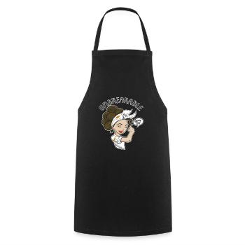 Cyprus Girl Unbreakable I Cyprus Heritage I - Cooking Apron - black - Front - AI Model Male 185 dark (185cm)