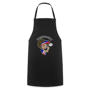Dominican Girl Unbreakable I Heritage Dominican - Cooking Apron - black - Front - AI Model Male 185 dark (185cm)