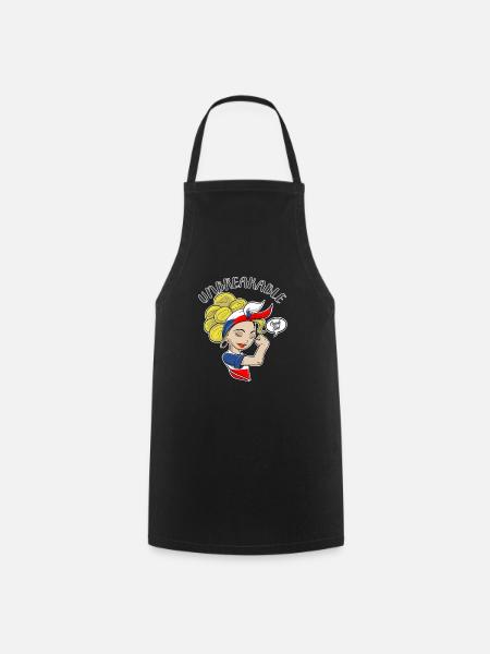 Czech Girl Unbreakable I Czech Heritage Czech - Cooking Apron - black