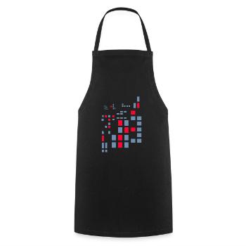 Pixel Pixel World Abstract City Map Crypto Style - Cooking Apron - black - Front - AI Model Male 185 dark (185cm)