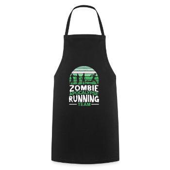 Zombie Apocalypse Running Team Halloween - Cooking Apron - black - Front - AI Model Male 185 dark (185cm)