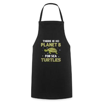 Il n’y a pas de planète B pour les tortues de mer - Ocean Sea A - Tablier de cuisine - noir - Devant - AI Model Male 185 dark (185cm)