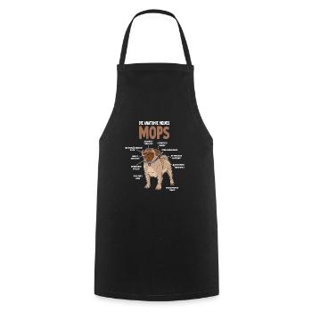 Mops Anatomie lustiges Hundehalter Pug Gassi - Kochschürze - Schwarz - Vorne - AI Model Male 185 dark (185cm)