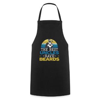 Les meilleurs oncles ont des barbes Barbu Oncle - Tablier de cuisine - noir - Devant - AI Model Male 185 dark (185cm)