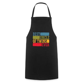 Best Uncle Of Twins Proud Uncle Best Uncle Ever - Cooking Apron - black - Front - AI Model Male 185 dark (185cm)