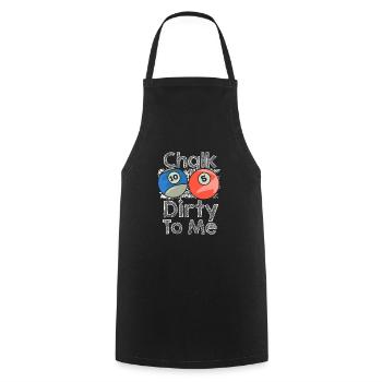Chalk Dirty To Me Billard Billiard Snooker - Kochschürze - Schwarz - Vorne - AI Model Male 185 dark (185cm)