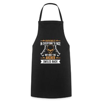 Compound Bow Archer Archery - Cooking Apron - black - Front - AI Model Male 185 dark (185cm)