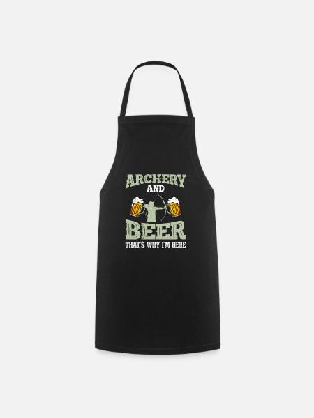 Bogenschießen und Bier Männer - Kochschürze - Schwarz