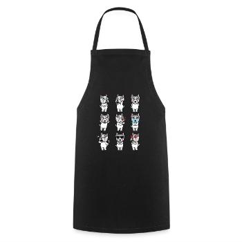 West Highland White Terrier Dog Westie - Cooking Apron - black - Front - AI Model Male 185 dark (185cm)