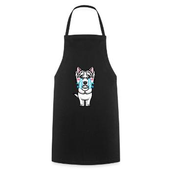 West Highland White Terrier Dog Westie - Cooking Apron - black - Front - AI Model Male 185 dark (185cm)
