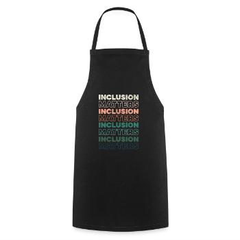 Inclusion Matters Autism SPED Teacher Speducator - Cooking Apron - black - Front - AI Model Male 185 dark (185cm)