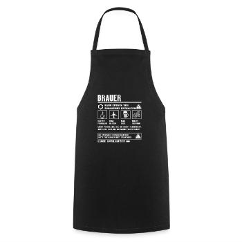 BRAUER Spruch Beruf Sarkasmus Lustig Humor - Kochschürze - Schwarz - Vorne - AI Model Male 185 dark (185cm)