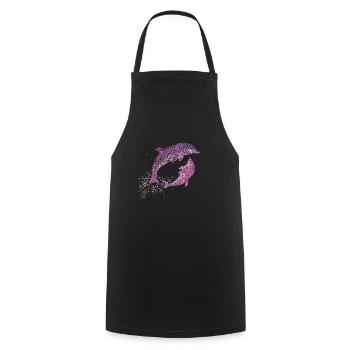 Bottlenose dolphin lovers Dolphin whales - Cooking Apron - black - Front - AI Model Male 185 dark (185cm)