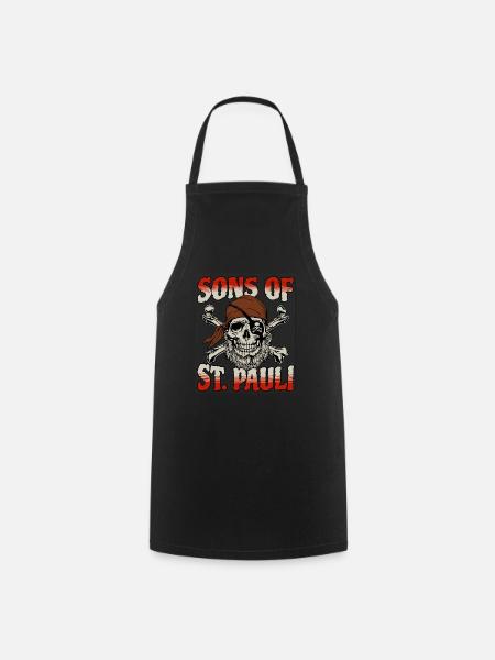 Figli di St. Pauli Hamburg Fanartikel St. Pauli - Grembiule da cucina - nero