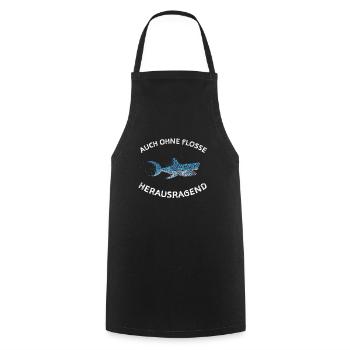 Grosser Weisser Hai Haifisch Wale Walhai - Kochschürze - Schwarz - Vorne - AI Model Male 185 dark (185cm)