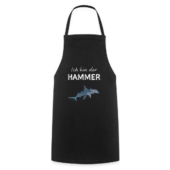 Hammerhai Hai Haie Hailiebhaber Haifisch - Kochschürze - Schwarz - Vorne - AI Model Male 185 dark (185cm)