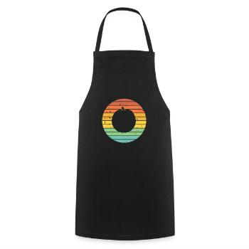 Apricot Fruit Lover Retro Veggie Diet Idée cadeau - Tablier de cuisine - noir - Devant - AI Model Male 185 dark (185cm)
