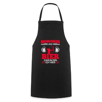 Bogenschießen und Bier Männer - Kochschürze - Schwarz - Vorne - AI Model Male 185 dark (185cm)