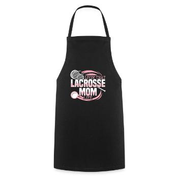 Livin' That Lacrosse Mom Life Goalkeeper Sport - Cooking Apron - black - Front - AI Model Male 185 dark (185cm)