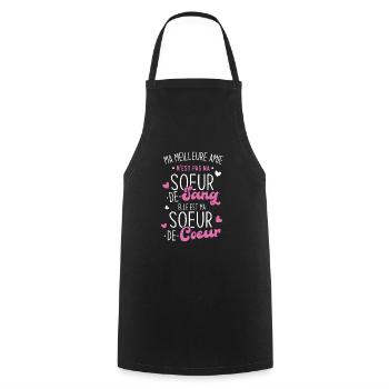 Ma Meilleure Amie N'est Pas Ma Soeur De Sang Elle - Tablier de cuisine - noir - Devant - AI Model Male 185 dark (185cm)