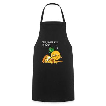 Pineapple Lover Hello Summer Tropical Fruit - Cooking Apron - black - Front - AI Model Male 185 dark (185cm)
