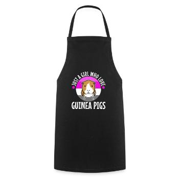 Juste une fille qui aime les cochons d’Inde - Tablier de cuisine - noir - Devant - AI Model Male 185 dark (185cm)