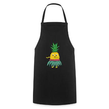 Pineapple Lover Hello Summer Tropical Fruit - Cooking Apron - black - Front - AI Model Male 185 dark (185cm)