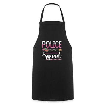 policewoman group - Cooking Apron - black - Front - AI Model Male 185 dark (185cm)