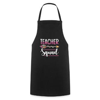 Lehrerin Gruppe - Kochschürze - Schwarz - Vorne - AI Model Male 185 dark (185cm)