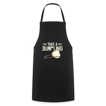 Dumpling Asian Food Chinese Food Fan - Cooking Apron - black - Front - AI Model Male 185 dark (185cm)