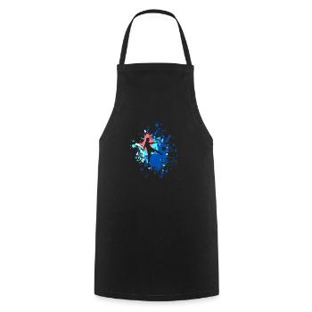 Soccer Good Shot Color Splash - Cooking Apron - black - Front - AI Model Male 185 dark (185cm)
