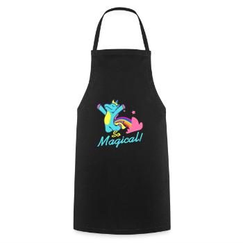 Si magique l unicorn pet pet rainbow pet - Tablier de cuisine - noir - Devant - AI Model Male 185 dark (185cm)
