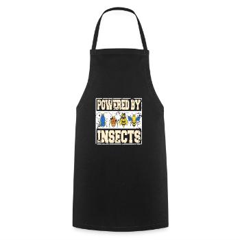 Alimenté par la nourriture pour insectes - Tablier de cuisine - noir - Devant - AI Model Male 185 dark (185cm)