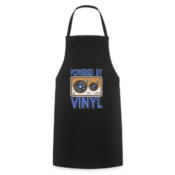 Powered by Vinyl Records - Cooking Apron - black - Front - AI Model Male 185 dark (185cm)