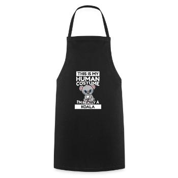 C’est mon costume humain, je suis vraiment un koala - Tablier de cuisine - noir - Devant - AI Model Male 185 dark (185cm)