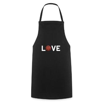 I love Basketball Basketballer Training Design - Cooking Apron - black - Front - AI Model Male 185 dark (185cm)
