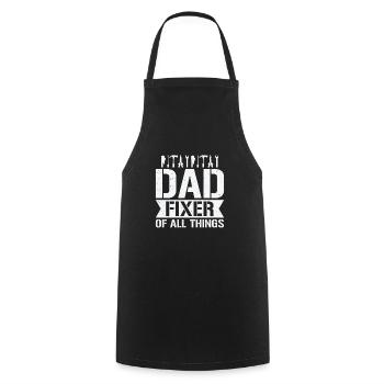 Dad Carpenter Woodworker Woodworking - Cooking Apron - black - Front - AI Model Male 185 dark (185cm)