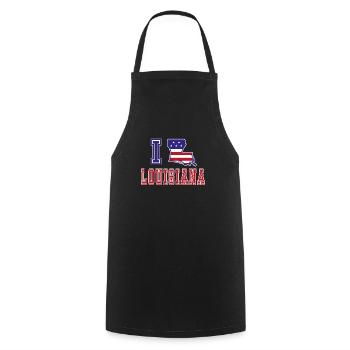 Lousiana USA I love Albama - Cooking Apron - black - Front - AI Model Male 185 dark (185cm)