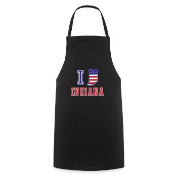Indiana USA I love Albama - Cooking Apron - black - Front - AI Model Male 185 dark (185cm)