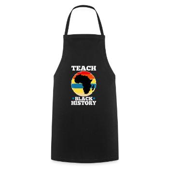 Teach Black History - Cooking Apron - black - Front - AI Model Male 185 dark (185cm)