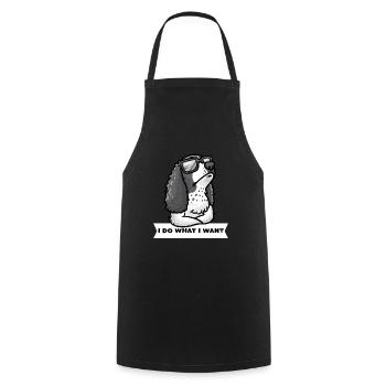 Deutsch Springer Spaniel Dog - Cooking Apron - black - Front - AI Model Male 185 dark (185cm)