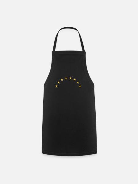Goldenes Sternenbogen Design - Kochschürze - Schwarz