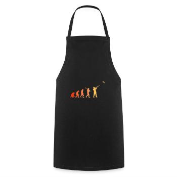Clay pigeon shooting Evolution - Cooking Apron - black - Front - AI Model Male 185 dark (185cm)
