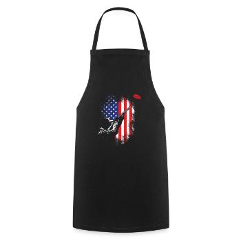 USA Clay Pigeon Shooting Clay Pigeon Shooter - Tablier de cuisine - noir - Devant - AI Model Male 185 dark (185cm)