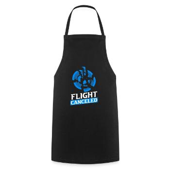 Flight Canceled Clay Pigeon Clay Pigeon Shooting - Cooking Apron - black - Front - AI Model Male 185 dark (185cm)