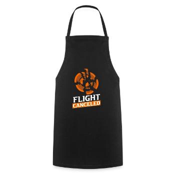 Flight Canceled Clay Pigeon Clay Pigeon Shooting - Cooking Apron - black - Front - AI Model Male 185 dark (185cm)